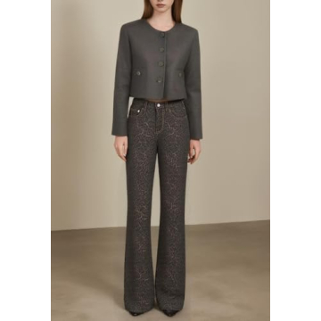 Buy Stylish Y2K Leopard Print Wide Leg Pants Online