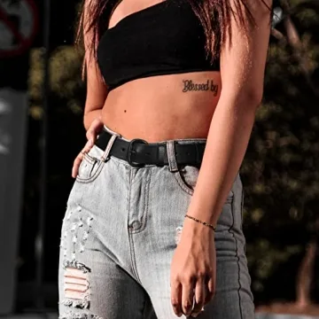 WHIPPY Women Leather Belt - Adjustable & Elegant Design