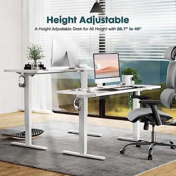 Ergonomic SMUG Electric Standing Desk - Adjustable & Modern