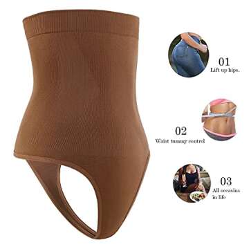 DREAM SLIM Women's High-Waist Seamless Shapewear Briefs