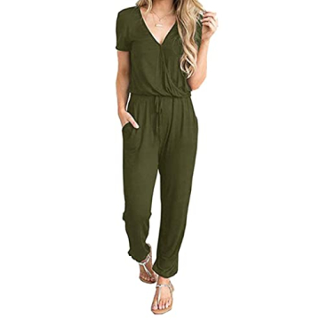 PRETTYGARDEN V Neck Summer Jumpsuit for Women