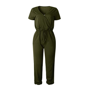 PRETTYGARDEN V Neck Summer Jumpsuit for Women