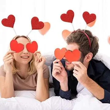 Glynisyz Halloween Cupid Costume Accessories for Women, Cupid Heart Headband Bopper and Heart Sunglasses for Party Props Holiday Costume Accessory