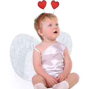 Glynisyz Halloween Cupid Costume Accessories for Women, Cupid Heart Headband Bopper and Heart Sunglasses for Party Props Holiday Costume Accessory