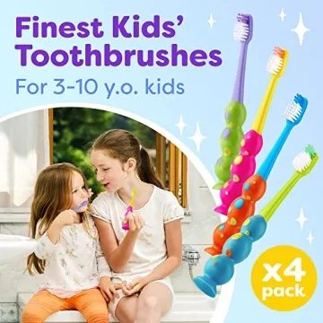 Kids Toothbrush 4 Pack - Fun & Functional Oral Care