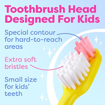 Kids Toothbrush 4 Pack - Fun & Functional Oral Care