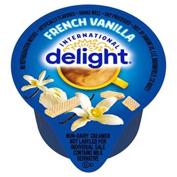 International Delight French Vanilla, Single-Serve Coffee Creamers, Shelf Stable Non-Dairy Flavored ...