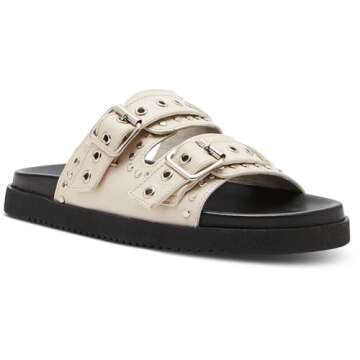 Steve Madden Women's Melanie Sandal - Chic Bone Leather Footwear for Comfort and Style