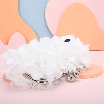 Elegant Fawziya Evening Clutch with Floral Applique