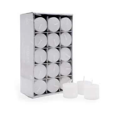 Hosley's Set of 30 Unscented White Votive Candles