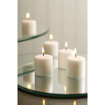 Hosley's Set of 30 Unscented White Votive Candles
