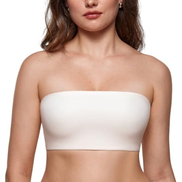 INLYRIC Women's Inbarely Strapless Bandeau Bra Bralette Tube Top Seamless Comfortable Stretchy Non P...