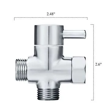 Sneatup Solid Brass 3-way G1/2 Shower Diverter for Home Use