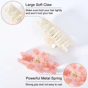 Stylish Big Claw Tortoise Banana Clips for Women