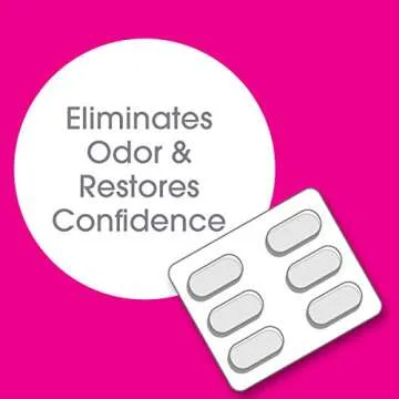 vH essentials Vaginal Odor Treatment - pH Balanced Vaginal Suppositories - 6 Tablets With Applicator, White, (667-06)