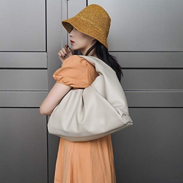 LuxStyle Women Dumpling Leather Shoulder Bag - Large Chic Handbag