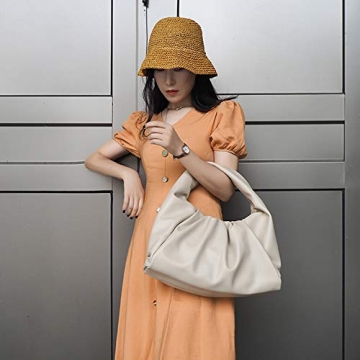 LuxStyle Women Dumpling Leather Shoulder Bag - Large Chic Handbag