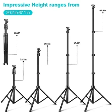 UBeesize 67'' Phone Tripod & Selfie Stick Combo