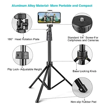 UBeesize 67'' Phone Tripod & Selfie Stick Combo