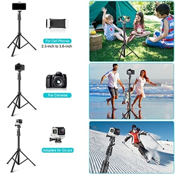 UBeesize 67'' Phone Tripod & Selfie Stick Combo