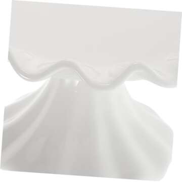 Zerodeko Decor for Kitchen House Party Cupcake Holder Fruit Basket Cake Stand Dessert Display Stand Small Fruit Bowl Food Fruit Tray Fruit Container Candy Plate Tall Plate Ceramics White