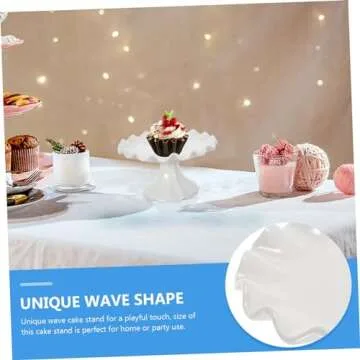 Zerodeko Decor for Kitchen House Party Cupcake Holder Fruit Basket Cake Stand Dessert Display Stand Small Fruit Bowl Food Fruit Tray Fruit Container Candy Plate Tall Plate Ceramics White