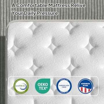 BedStory 14-Inch Hybrid Queen Mattress in A Box
