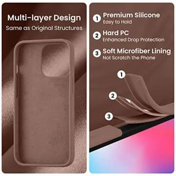 Silicone Case for iPhone 14 Pro with Protectors