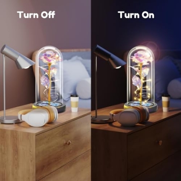 Otlonpe Glass Rose Flower Gift for Women