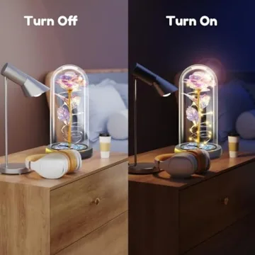 Otlonpe Glass Rose Flower Gift for Women