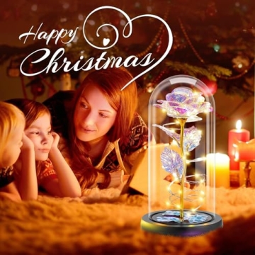 Otlonpe Glass Rose Flower Gift for Women