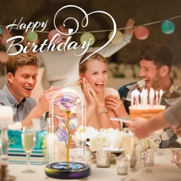 Otlonpe Glass Rose Flower Gift for Women