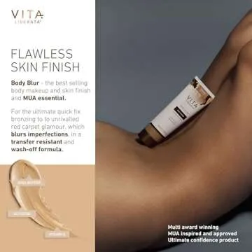 Vita Liberata Body Blur - Light, Skin Perfecting Leg & Body Makeup, Wash Off Instant Tanner, Radiant Glow & Flawless Finish, 3.38 fl oz