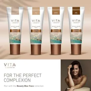 Vita Liberata Body Blur - Light, Skin Perfecting Leg & Body Makeup, Wash Off Instant Tanner, Radiant Glow & Flawless Finish, 3.38 fl oz