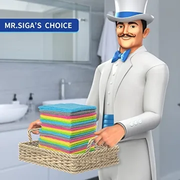 MR.SIGA Microfiber Cleaning Towels - Vibrant & Durable - 50 Pack