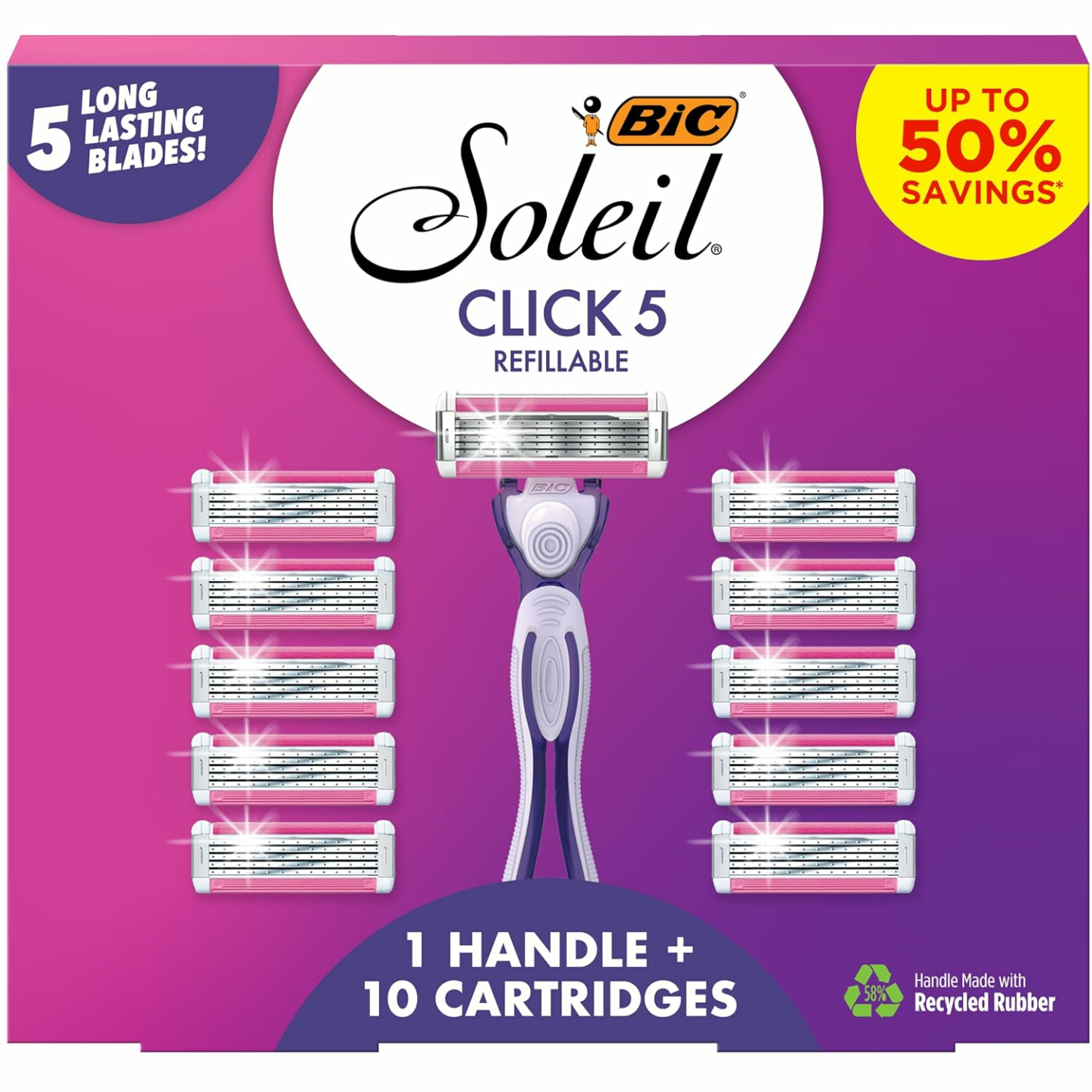BIC Click 5 Soleil Women's Disposable Razors Set