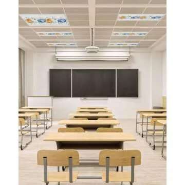 Wowouhiya Fall Fluorescent Light Cover for Classrooms