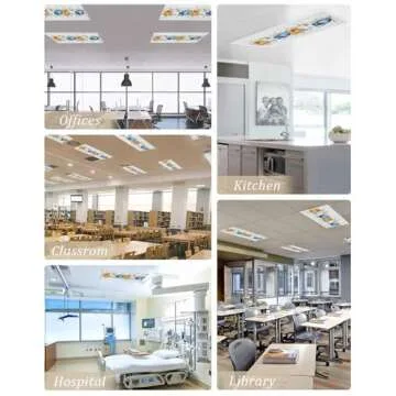 Wowouhiya Fall Fluorescent Light Cover for Classrooms