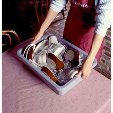 Rubbermaid Commercial Products FG334900WHT Standard Bus/Utility Box, 4.625 Gal, White