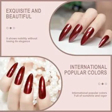 Artdone Chrome Nail Powder Kit - 12 Jars of Stunning Colors