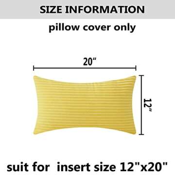Stylish Home Brilliant 12x20 Lumbar Pillow Cover