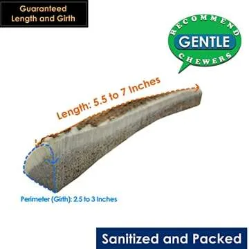 Deluxe Naturals Elk Antler Chews for Dogs | Naturally Shed USA Collected Elk Antlers | All Natural A-Grade Premium Elk Antler Dog Chews | Product of USA, 4-Pack Medium Split