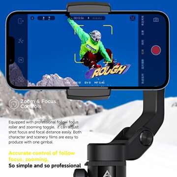 Palm-size 3-Axis Gimbal Stabilizer for Smartphones