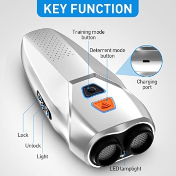 Dog Bark Control Device Ultrasonic Dual Sensor Rechargeable