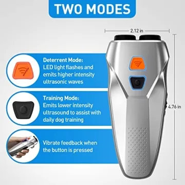 Dog Bark Control Device Ultrasonic Dual Sensor Rechargeable