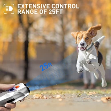 Dog Bark Control Device Ultrasonic Dual Sensor Rechargeable