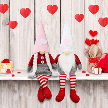 Charming Mr and Mrs Gnome for Valentine's Day Decor - 2PCS Handmade Plush