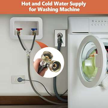 Dreyoo Y Hose Connector for Hot & Cold Water Supply