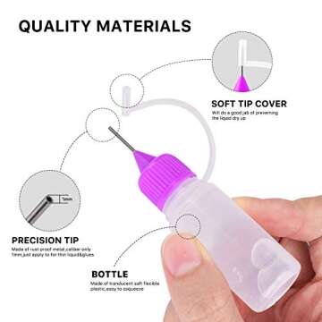 30pcs Precision Tip Applicator Glue Bottles Set