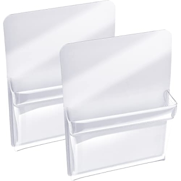 TecUnite 2 Pieces Magnetic Pencil Holder - Clear Organizer for Classroom and Home
